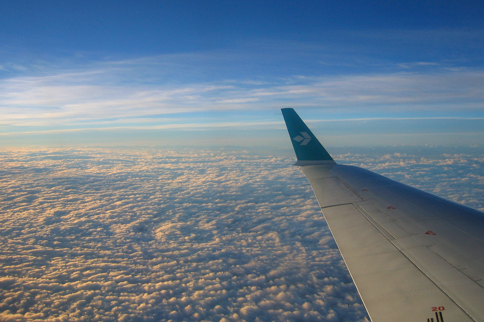Arrival, flight along the Alps