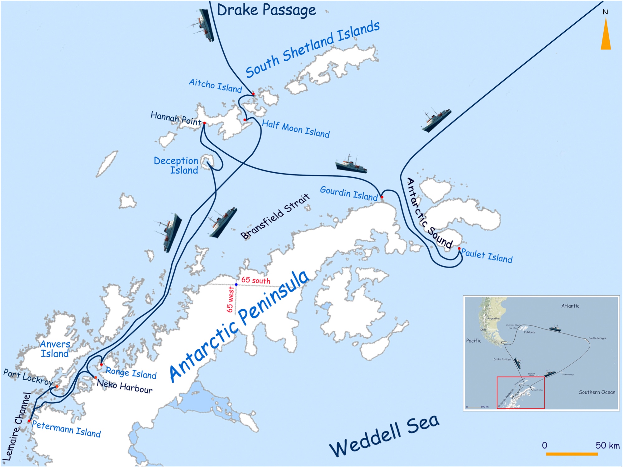 Antarctica 2008, third stage: Antarctic Peninsula